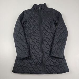 The North Face Black Quilted Puffer Jacket Full Zip Primaloft Coat Women's XS